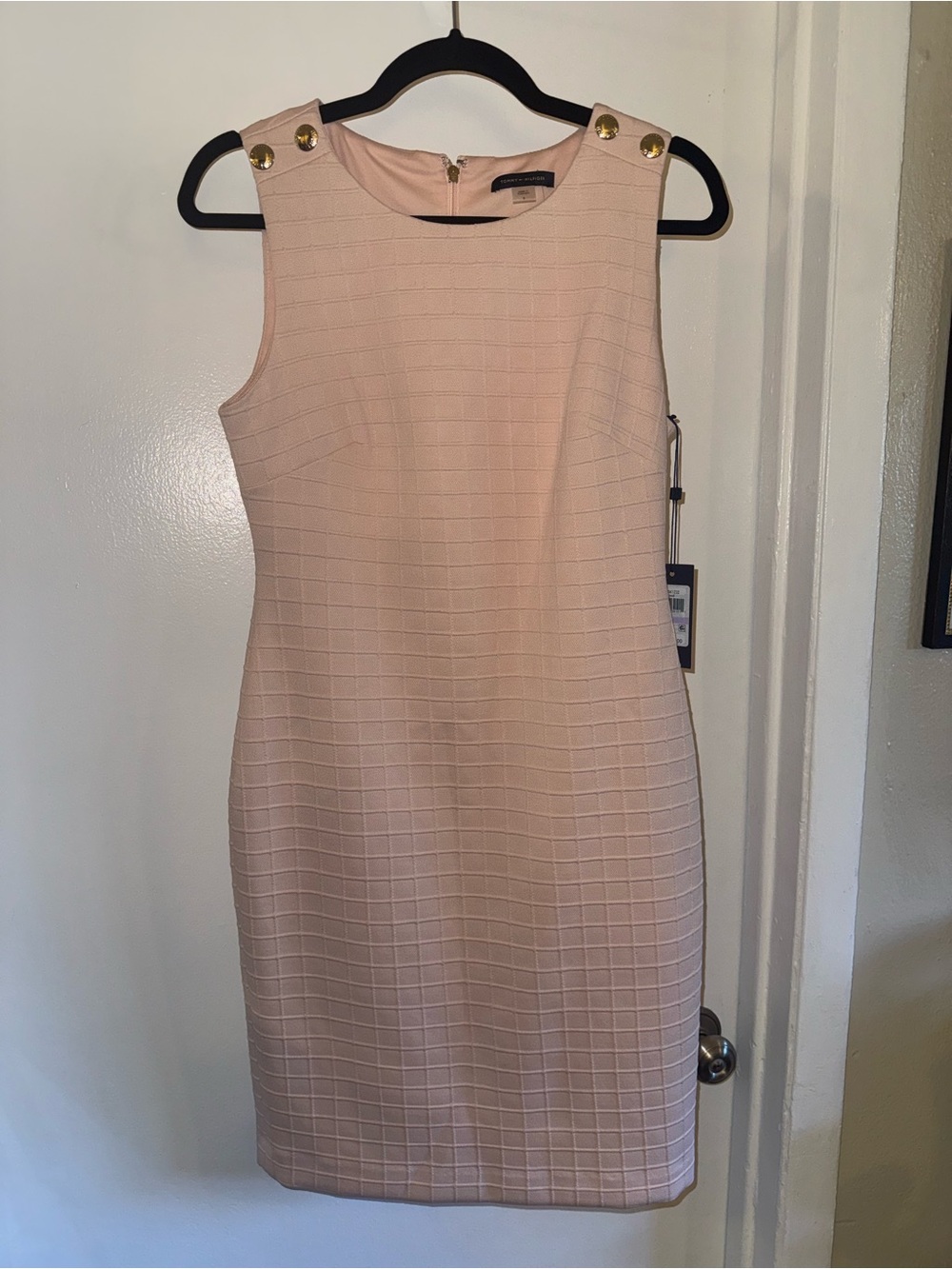 Tommy Hilfiger Blush Pink Textured Shift Dress NWT Size 6